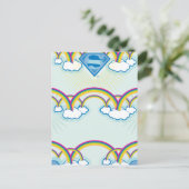 Supergirl Rainbow Pattern Postkarte (Stehend Vorderseite)
