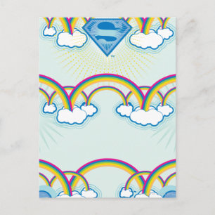 Supergirl Rainbow Pattern Postkarte