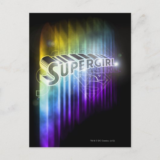 Supergirl Rainbow Postkarte (Vorderseite)
