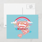 Supergirl Rainbow Postkarte (Vorne/Hinten)