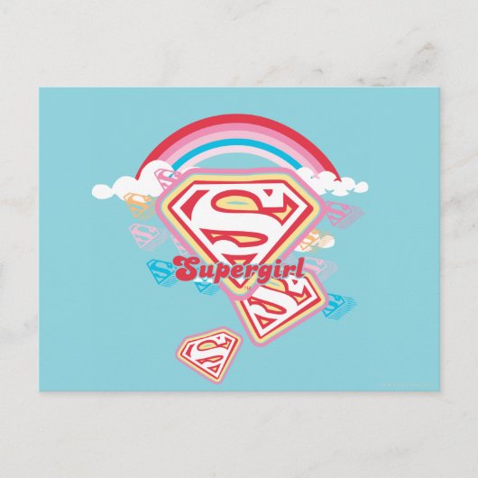 Supergirl Rainbow Postkarte (Vorderseite)