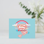 Supergirl Rainbow Postkarte (Stehend Vorderseite)