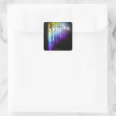 Supergirl Rainbow Quadratischer Aufkleber (Tasche)