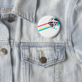 Supergirl Rainbow Stripes Button (Beispiel)