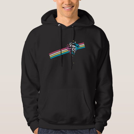 Supergirl Rainbow Stripes Hoodie (Vorderseite)