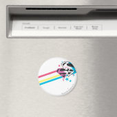 Supergirl Rainbow Stripes Magnet (In Situ (Geschirrspüler))