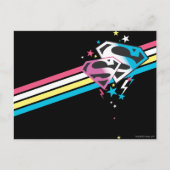Supergirl Rainbow Stripes Postkarte (Vorderseite)