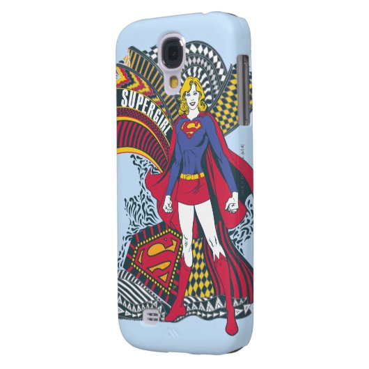 Supergirl Random World 1 Case-Mate Samsung Galaxy Hülle (Rückseite Links)