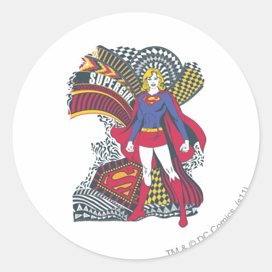 Supergirl Random World 1 Runder Aufkleber (Vorderseite)