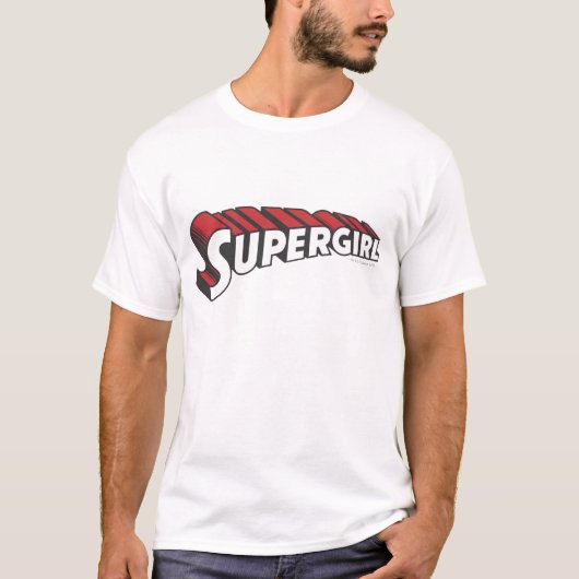 Supergirl Red and White Logo T-Shirt (Vorderseite)