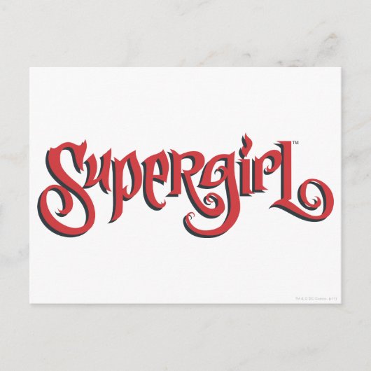 Supergirl Red Logo Postkarte (Vorderseite)