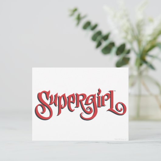 Supergirl Red Logo Postkarte (Stehend Vorderseite)