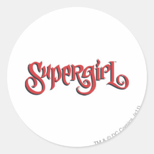 Supergirl Red Logo Runder Aufkleber