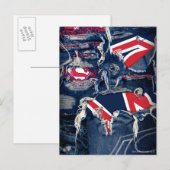 Supergirl Red, White & Blue Postkarte (Vorne/Hinten)