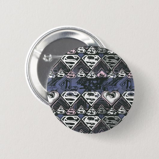 Supergirl Repeat S Pattern Button (Vorne & Hinten)