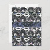 Supergirl Repeat S Pattern Postkarte (Vorne/Hinten)