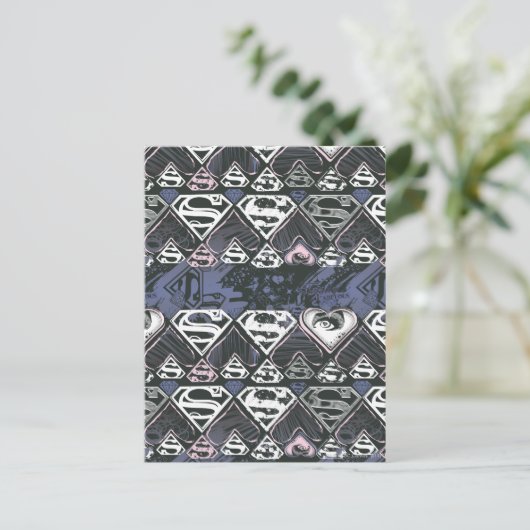 Supergirl Repeat S Pattern Postkarte (Stehend Vorderseite)