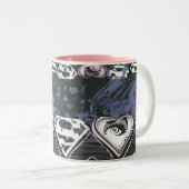 Supergirl Repeat S Pattern Zweifarbige Tasse (VorderseiteRechts)