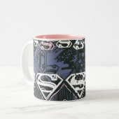 Supergirl Repeat S Pattern Zweifarbige Tasse (Vorderseite Links)