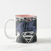 Supergirl Repeat S Pattern Zweifarbige Tasse (Links)