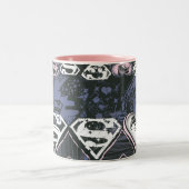 Supergirl Repeat S Pattern Zweifarbige Tasse (Mittel)