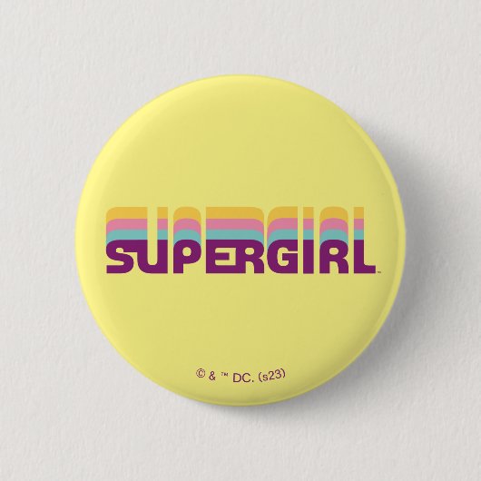 Supergirl Retro Colorshift Graphic Button (Vorderseite)