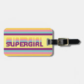 Supergirl Retro Colorshift Graphic Gepäckanhänger (Vorderseite horizontal)