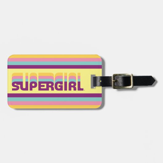 Supergirl Retro Colorshift Graphic Gepäckanhänger (Vorderseite horizontal)