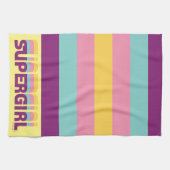 Supergirl Retro Colorshift Graphic Geschirrtuch (Horizontal)