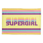 Supergirl Retro Colorshift Graphic Kissenbezug (Rückseite)