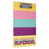 Supergirl Retro Colorshift Graphic Klemmbrett (Rechts)
