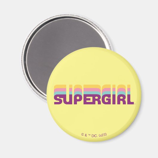 Supergirl Retro Colorshift Graphic Magnet (Vorderseite/Rückseite)