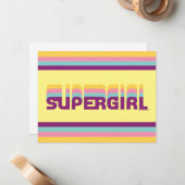 Supergirl Retro Colorshift Graphic Mitteilungskarte (Vorderseite/Rückseite Beispiel)