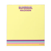 Supergirl Retro Colorshift Graphic Notizblock (Vorderseite)