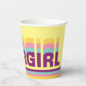 Supergirl Retro Colorshift Graphic Pappbecher (Rückseite)