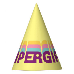 Supergirl Retro Colorshift Graphic Partyhütchen