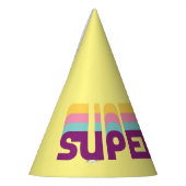 Supergirl Retro Colorshift Graphic Partyhütchen (Links)