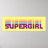 Supergirl Retro Colorshift Graphic Poster (Vorne)