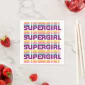 Supergirl Retro Colorshift Graphic Serviette (Beispiel)