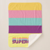 Supergirl Retro Colorshift Graphic Sherpadecke (Vorderseite)
