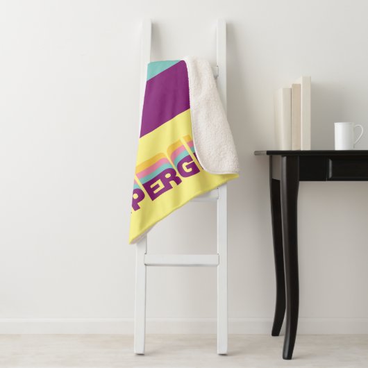 Supergirl Retro Colorshift Graphic Sherpadecke (Beispiel)