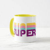 Supergirl Retro Colorshift Graphic Tasse (Vorderseite Links)