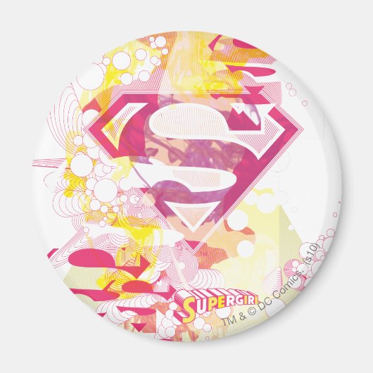 Supergirl Retro Logo Magnet (Vorne)