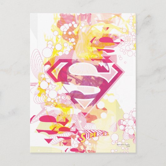Supergirl Retro Logo Postkarte (Vorderseite)