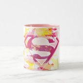 Supergirl Retro Logo Zweifarbige Tasse (Mittel)