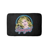 Supergirl Retro Neon Lights Graphic Badematte (Vorderseite)
