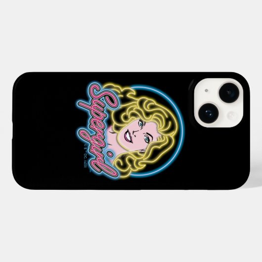 Supergirl Retro Neon Lights Graphic Case-Mate iPhone Hülle (Rückseite (Horizontal))