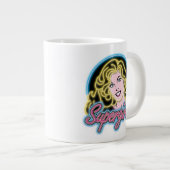 Supergirl Retro Neon Lights Graphic Jumbo-Tasse (Vorderseite Rechts)