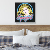 Supergirl Retro Neon Lights Graphic Leinwanddruck (Insitu (Schlafzimmer))