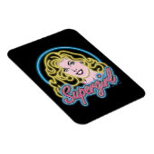 Supergirl Retro Neon Lights Graphic Magnet (Rechte Seite)
